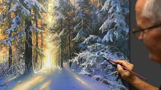 Зимняя сказка. Пишем акрилом. Художник - композитор: Юшкевич Виктор