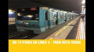 Metro De Santiago | NS-74 P3004 en Linea 2 - Interestacion Lo Ovalle - Franklin