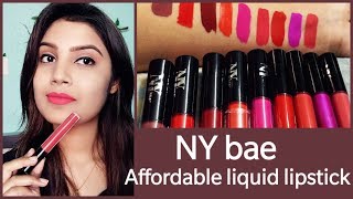 TOP 9 Affordable NY bae matte Liquid Lipsticks || Lip Swatches || Sweet Lifestyle