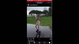 ALEYNA TİLKİ TWERK YAPIYOR MEME UCU YAĞMUR ALTINDA