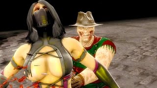 Mortal Kombat 9 - All Fatalities & X-Rays on Mileena Dark Fear Costume 4K Ultra HD Gameplay Mods