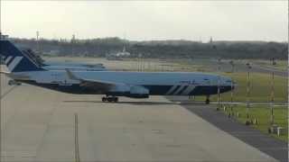 Polet Ilyushin IL 96-400 T Takeoff Düsseldorf Airport HD