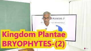 Kingdom Plantae (NCERT) BRYOPHYTES-(2)