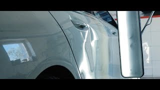 PDR ремонт труднодоступной вмятины на Mercedes