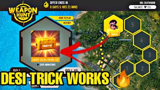 NEW WEAPON HUNT EVENT TRICK- FREE FIRE 2020 |PERMANENT GUN SKIN