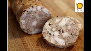 КУРИНАЯ КОЛБАСА без желатина,крахмала и оболочки.Потрясающе вкусная! Разлетается на 1-2-3!