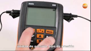 Testo 550-557: Haciendo ajustes básicos