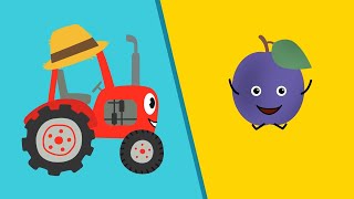 ????????ФРУКТЫ - Песенки про еду! Красный трактор едет и поёт - Сборник (Овощи, За маму, Животные)