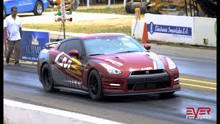 Nissan GT-R vs Ford Mustang twing Turbo | 9 seg Drag Race Copa Verano 2018