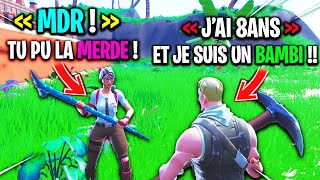Je me fais PASSER pour un BAMBI de 8 ANS sur Fortnite ! Voici ce qui s'est passé...
