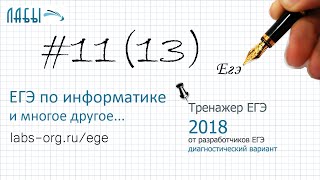 Разбор 13 задания ЕГЭ по информатике (диагностический вариант экзаменационной работы 2018)