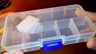Пластиковый или пластмассовый контейнер (ящик) для хранения мелочей на 10 ячеек