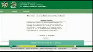 Descargar pasado judicial antecedentes judiciales desde la pagina de la policia