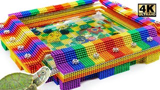 DIY - How To Make Stadium Aquarium For Turtle From Magnetic Balls (Satisfying) | Magnet World Series
