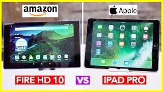 New Amazon Fire HD 10 Tablet Review (iPad Pro vs Fire HD) + GIVEAWAY!