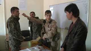 Croatian Army Female Police Officer Trains Afghan MP