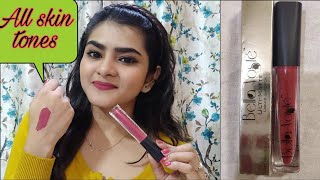 Bella Voste ulti matte liquid lipstick | SHADE CINNAMON | for  All skin tones | Ria Das