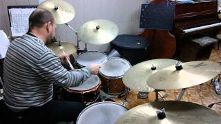 соло на барабанах - solo on drums         ЩЁТКИ свинг.... 3 29