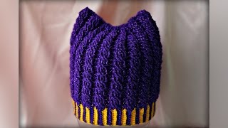 Шапка крпючком для начинающих. Hat crochet for beginners