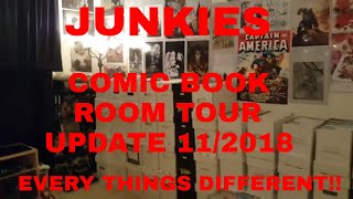 JUNKIES UPDATED COMIC BOOK ROOM TOUR!! EVERYTHING'S DIFFERENT 11/2018