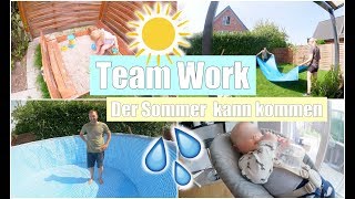 Ein Swimmingpool im Garten | Trampolin aufbauen & im Gewitter spielen | Isabeau