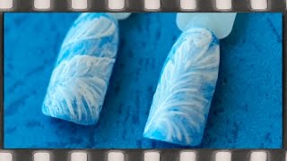 Зимний дизайн ногтей гель лаком - Морозные узоры на стекле. Маникюр Зима 2016