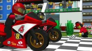 Лего Сити! Lego City! My City! Гонки на мотоциклах! Серия 33! Игра, Мультик, мультфильм