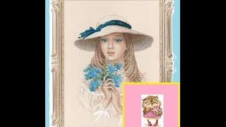 Хомяк растет. Обзор Узорная фантазия. Незабудки - девушка с незабудками. Вышивка