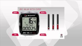 SIGMA SPORT // BC 16.12 STS CAD // Funktionen