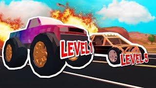 LEVEL 5 MONSTER TRUCK VS ATV RACE IN ROBLOX JAILBREAK!!