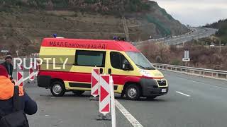 Bulgaria: Emergency services arrive at scene after bus crash kills at least 46