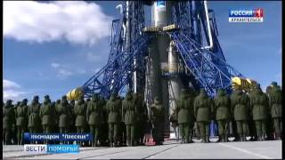 С космодрома "Плесецк" сегодня стартовала ракета-носитель "Союз-2.1 Б"