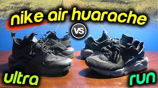 NIKE AIR HUARACHE RUN vs ULTRA RUN SNEAKER ON FEET COMPARISON!