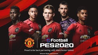 Pes 2020 KONAMI เปิดตัว Manchester United ลิขสิทธิ์แท้ นักเตะ โลโก้ทีม เสื้อทีม สนาม มาหมด