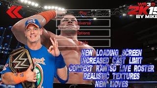 WR3D 2K19 MOD BY MIKE BAIL || BEST MOD ||REALISTIC TEXTURES|| NEW MOVES (POP-UP-STYLES CLASH) & MORE