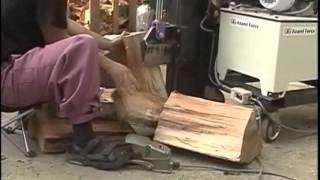 Japanese AC logsplitter variable stroke!  日本発！自作電動薪割り機