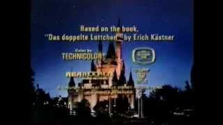 The Parent Trap 1982 CBS Movie & Wonderful World Of Disney Closing