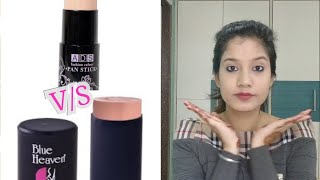 ADS PAN STICK V/S BLUE HEAVEN PAN STICK | DEMO & REVIEW | PAN STICK UNDER RS 120 | SEJAL