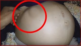Baby in the Womb Playing with His Dad.