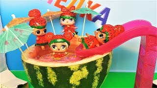 АРБУЗ ДЛЯ КУКОЛ ЛОЛ СЮРПРИЗ! АРБУЗНАЯ СЕМЕЙКА ЛОЛ #Мультики с куклами #простые лайфхаки для кукол