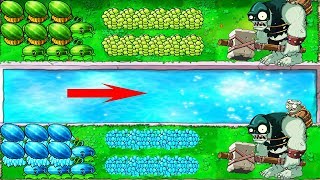 Winter Melon and Gargantuar vs Conhead Zombies - PVZ 1