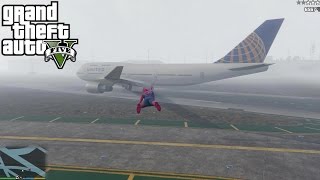GTA 5 PC MODS - SPIDERMAN MOD+ JUST CAUSE 2 GRAPPLING HOOK A PLANE! GTA 5 SPIDERMAN (GTA 5 MODS)