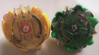 Orpheus O2 2Cross Nothing  vs Diomedes D2 7Vortex Spiral : Beyblade Burst Evolution