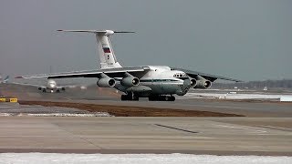 Ил-76 и стая Птиц ! Аэропорт Внуково 2018