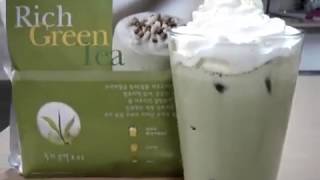[더블데이] 아이스 그린티 라떼(녹차라데) 만들기 / 리치 그린티 파우더 ★