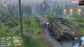 SpinTires 2015 прохождение карты "Наводнение" в хардкорном одиночном режиме на симуляторе #1