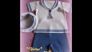 Вязаный костюм "Морячок". Мастер-класс. Crochet for Boys. tutorial