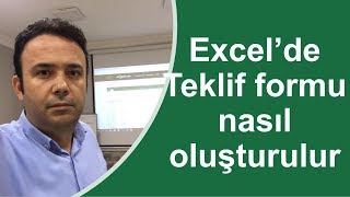 Excel teklif formu hazırlama - 199.video | Ömer BAĞCI