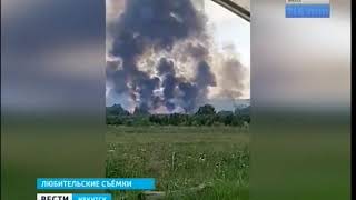 Лес полыхает около посёлка Юрты в Тайшетском районе