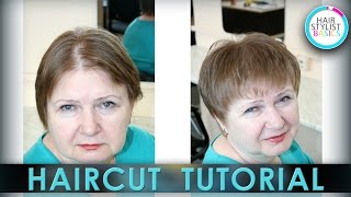 Women Haircut tutorial (женская короткая равномерная стрижка)